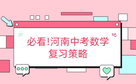 必看!河南中考數(shù)學復習策略